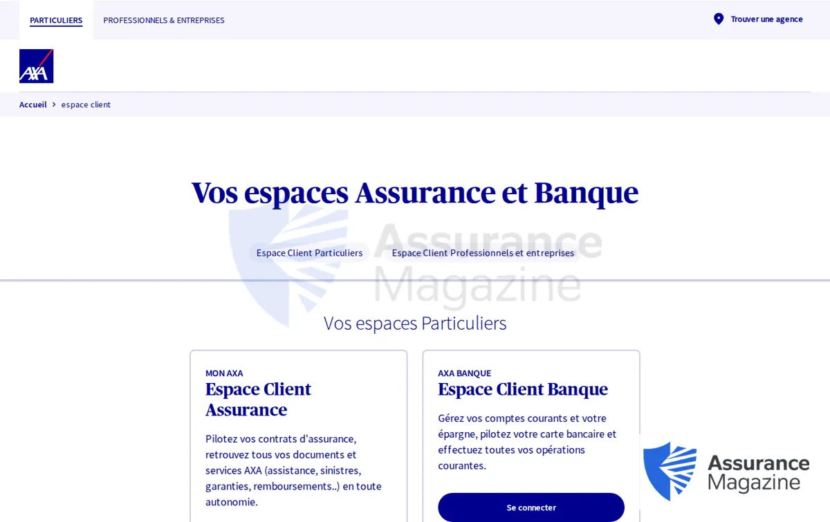 Capture : espace client